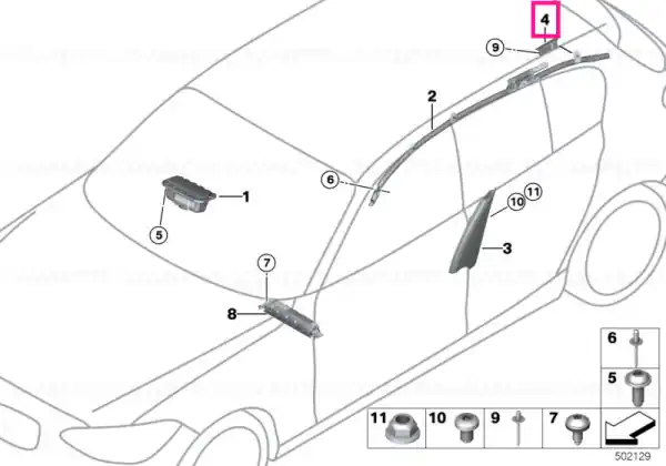 Deflector plate, right - BMW Expediere rapidă