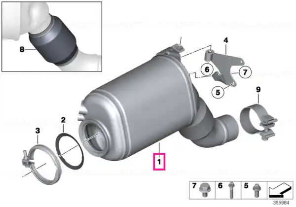 Filtru particule, diesel, EU6 - BMW Seria 6 F06 F12 F13 Ofertă