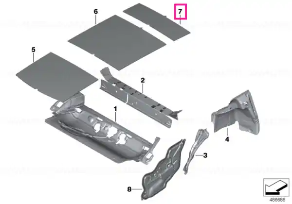 Plată sigură Sound insulating roof rear - BMW - Mini
