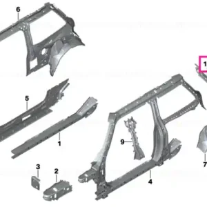 C-pillar reinforcement, left - BMW - Mini Reduceri