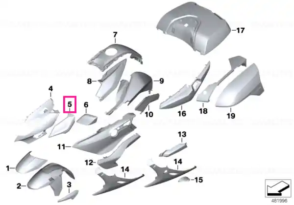 Reduceri Wind deflector, right SPARKLING-STORM - BMW Motorrad