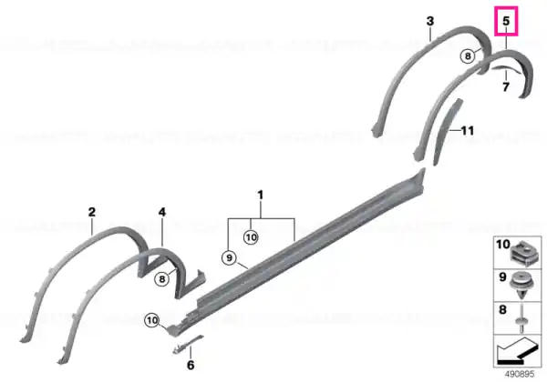 Ornament M compartiment spate dreapta -M- - BMW Reducere extra