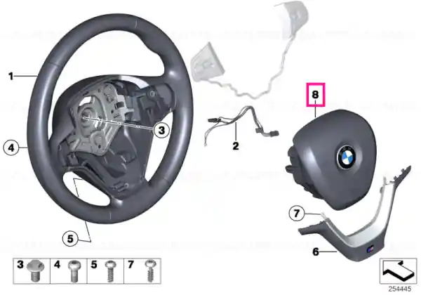 Nu rata Airbag module driver's side w absorber - BMW