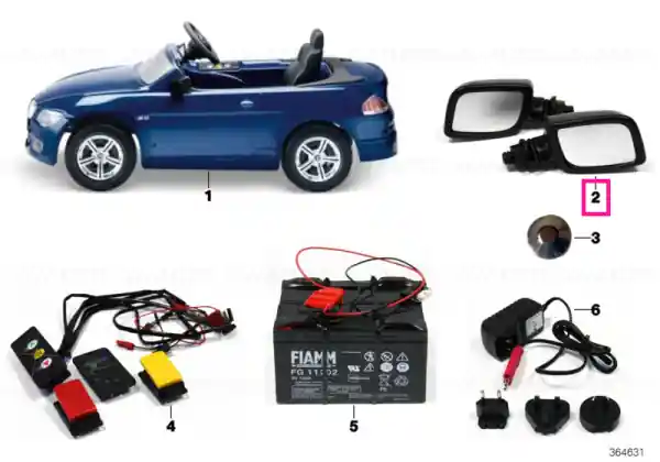 BMW M6 convertible mirrors right/left BLACK Ofertă