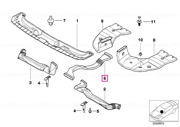 Preferatul clienților Rear heater duct - BMW
