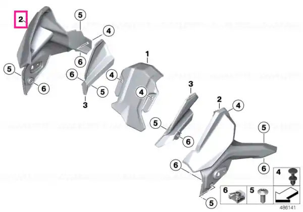 Wind deflector, right - BMW Motorrad Mai ieftin