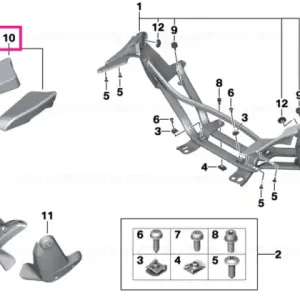 Cumpărături sigure Set, upholstery, armrest, passenger BROWN - BMW Motorrad
