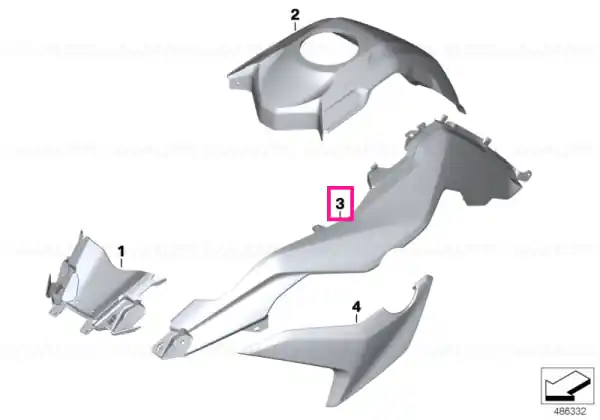 Panou lateral stânga LIGHT-WHITE - BMW Motorrad Cel mai bun preț