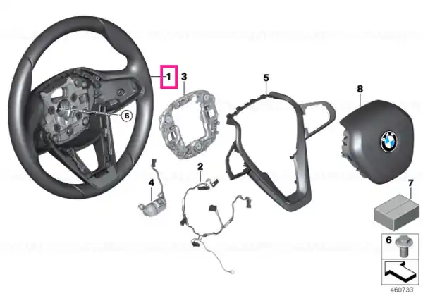 Ofertă specială Sport steering wheel, leather - BMW