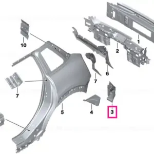 Retur ușor Extension for rear right wheel well - BMW - Mini