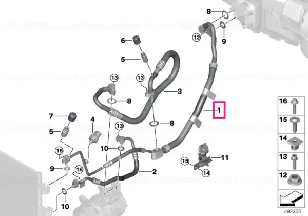 Refrigerant line, dual line R1234YF - BMW Popular