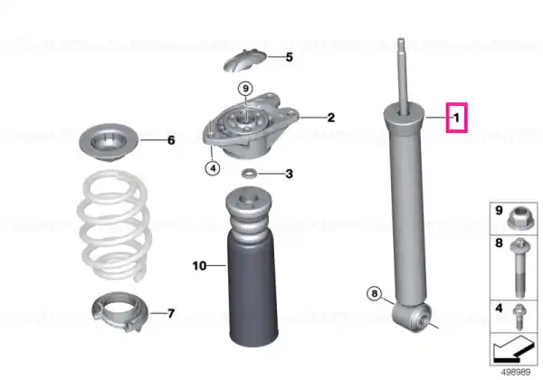Disponibil imediat Shock absorber, rear - BMW