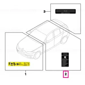 "Load-through system locking" sign EN - BMW Preț redus
