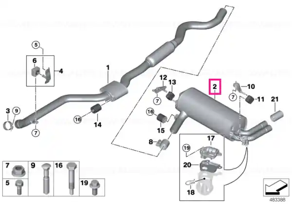 Rear silencer - BMW Cumpărături sigure