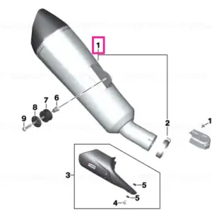 Sport silencer - BMW Motorrad Livrare gratuită