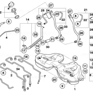 Vent line, left - BMW Expediere rapidă