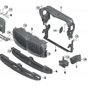 Air duct, exterior radiator, right M - BMW Ieftin