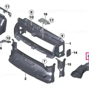 Air duct, brake, left M - BMW Preferatul clienților