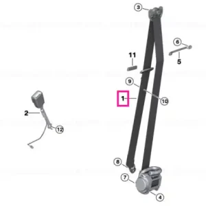 Upper belt, front right SCHWARZ - BMW Ofertă de sezon