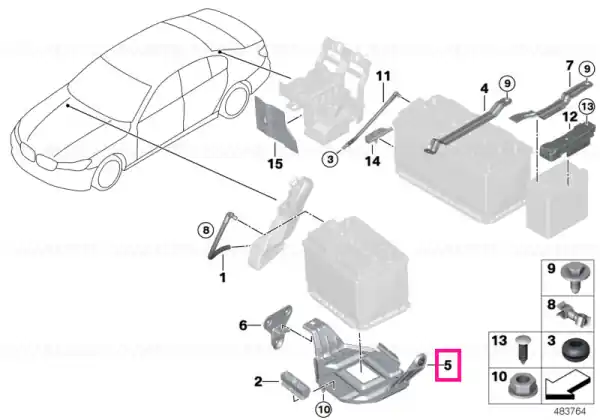 Super ofertă Battery tray auxiliary battery - BMW