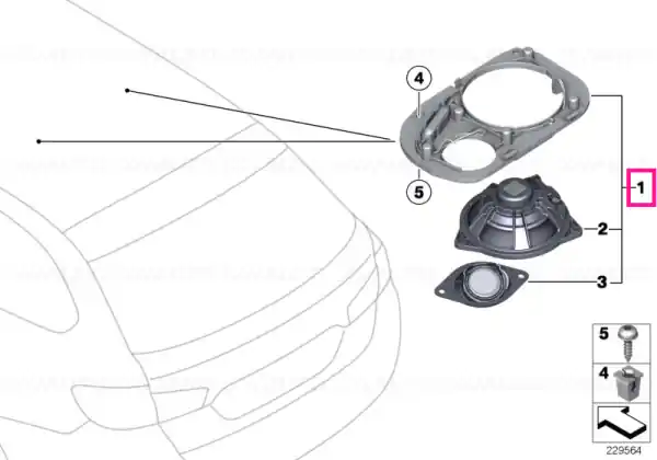 Discount HiFi loudspeaker carrier, left - BMW