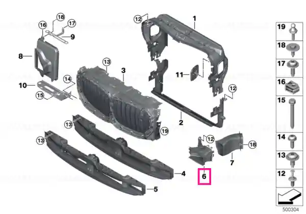 Preferatul clienților Front right brake air duct - BMW