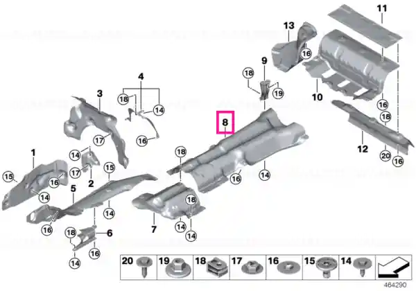 Fuel tank heat insulation - BMW Noutate