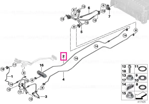 Suction line, rear - BMW Disponibil imediat