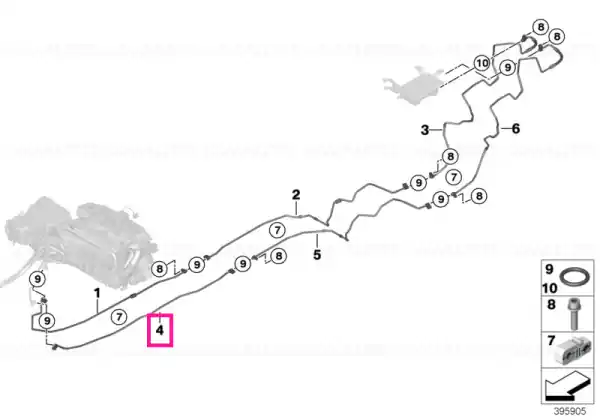 Bestseller Pressure pipe, rear - BMW