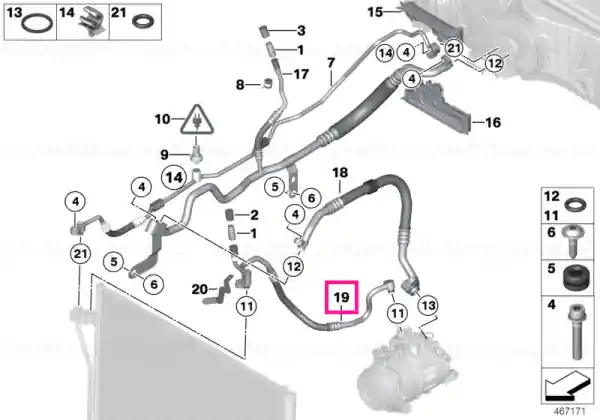 Pressure hose assy - BMW Bestseller