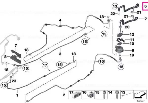 Pressure hose assy - BMW Ofertă specială
