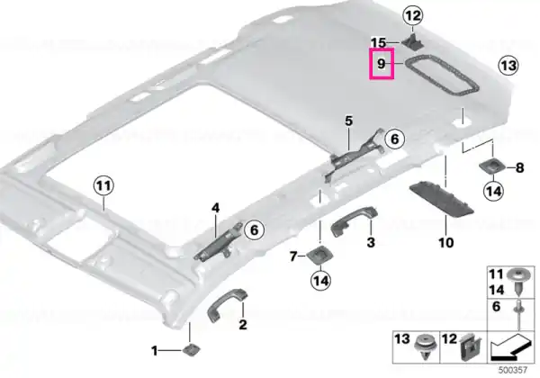 Frame, speaker grille, right - BMW Plată sigură