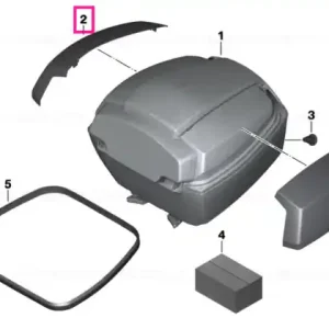 Transport gratuit Lid trim, left IONIC-SILVER - BMW Motorrad