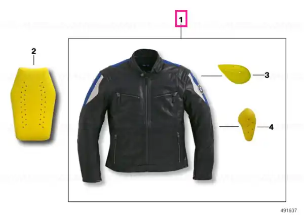 Jacket, Club, leather, men XXL - BMW Motorrad Livrare expres