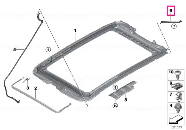 Water outlet hose rear - BMW Preferatul clienților