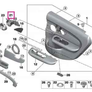 Door opener, inside rear right - BMW - Mini Ieftin