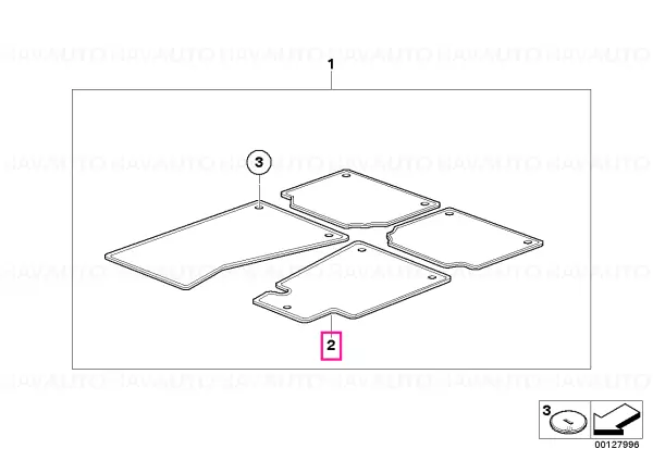 Floor mat velours driver side ANTHRAZIT - BMW Livrare rapidă