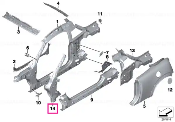 Left exterior column A - BMW - Mini Disponibil imediat