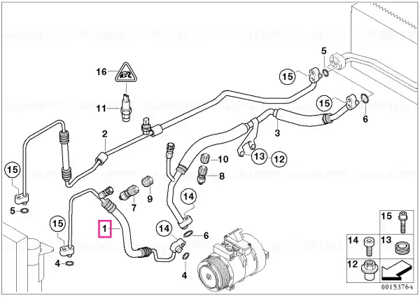 Pressure hose, compressor-condenser ALPINA - BMW Ofertă