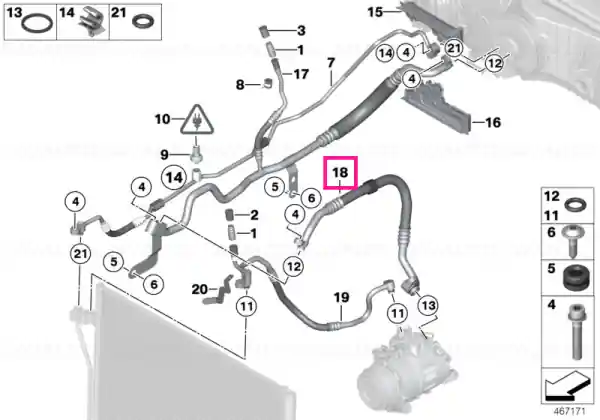 Preferatul clienților Suction pipe with filler neck R134A - BMW