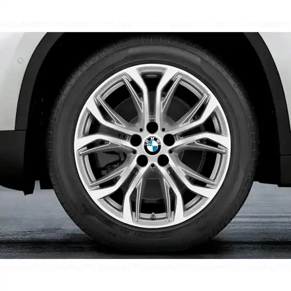 Set roți complete de vară - Y-Spoke 566 (bright turned) cu anvelopa Continental Premium Contact 6 SSR - 225/50R18 95W - BMW X1/X2 F48/F39 Noutate