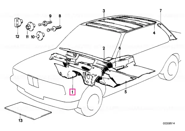 Sound insulat.dash panel engine room ce. - BMW Mai ieftin