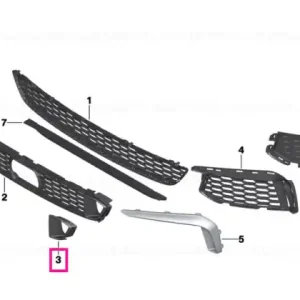 Air inlet finisher, left -M- - BMW Expediere rapidă