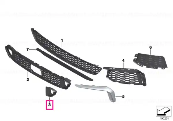 Air inlet finisher, left -M- - BMW Expediere rapidă