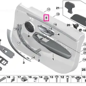 Accent strip, front right SCHWARZ - BMW Mai ieftin