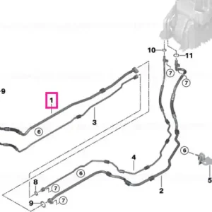 Bestseller Suction line, underfloor, part 1 - BMW