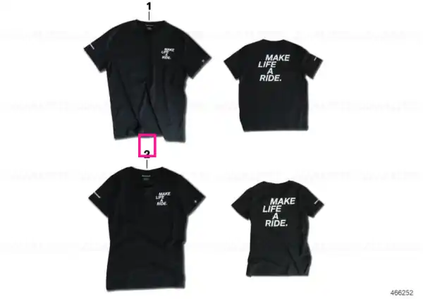 MAKE LIFE A RIDE women's black T-shirt XL - BMW Motorrad Reduceri