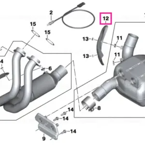 Trim for front silencer - BMW Motorrad Livrare gratuită