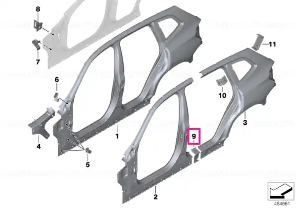 Reinforcement plate, sill, right - BMW Reduceri