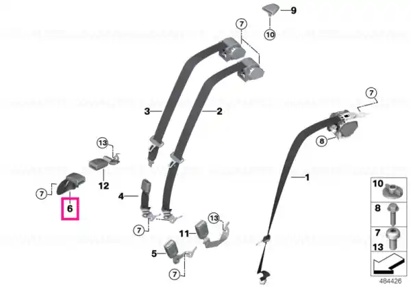 Transport gratuit Lower belt rear center - BMW